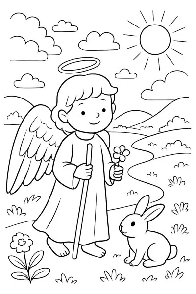 Anjos para colorir 06