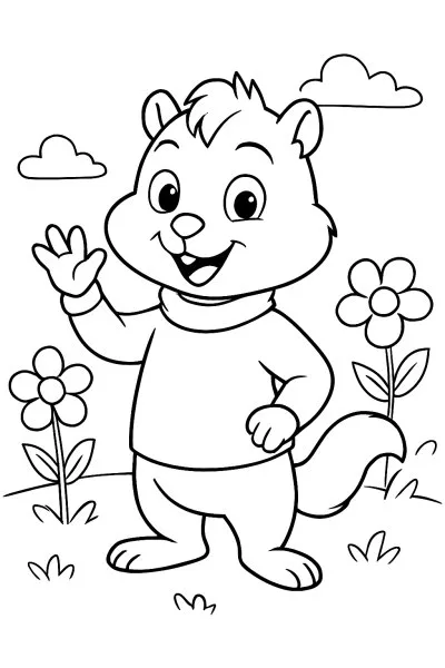 Alvin e os Esquilos para colorir 01