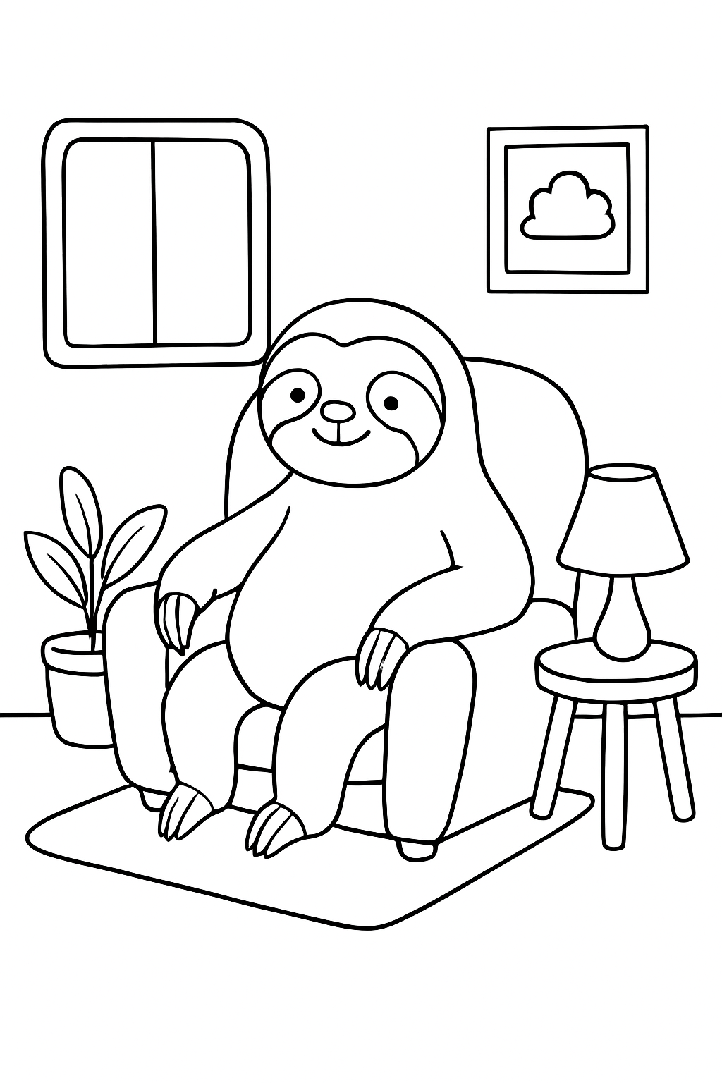 Bicho-Preguiça para colorir 04