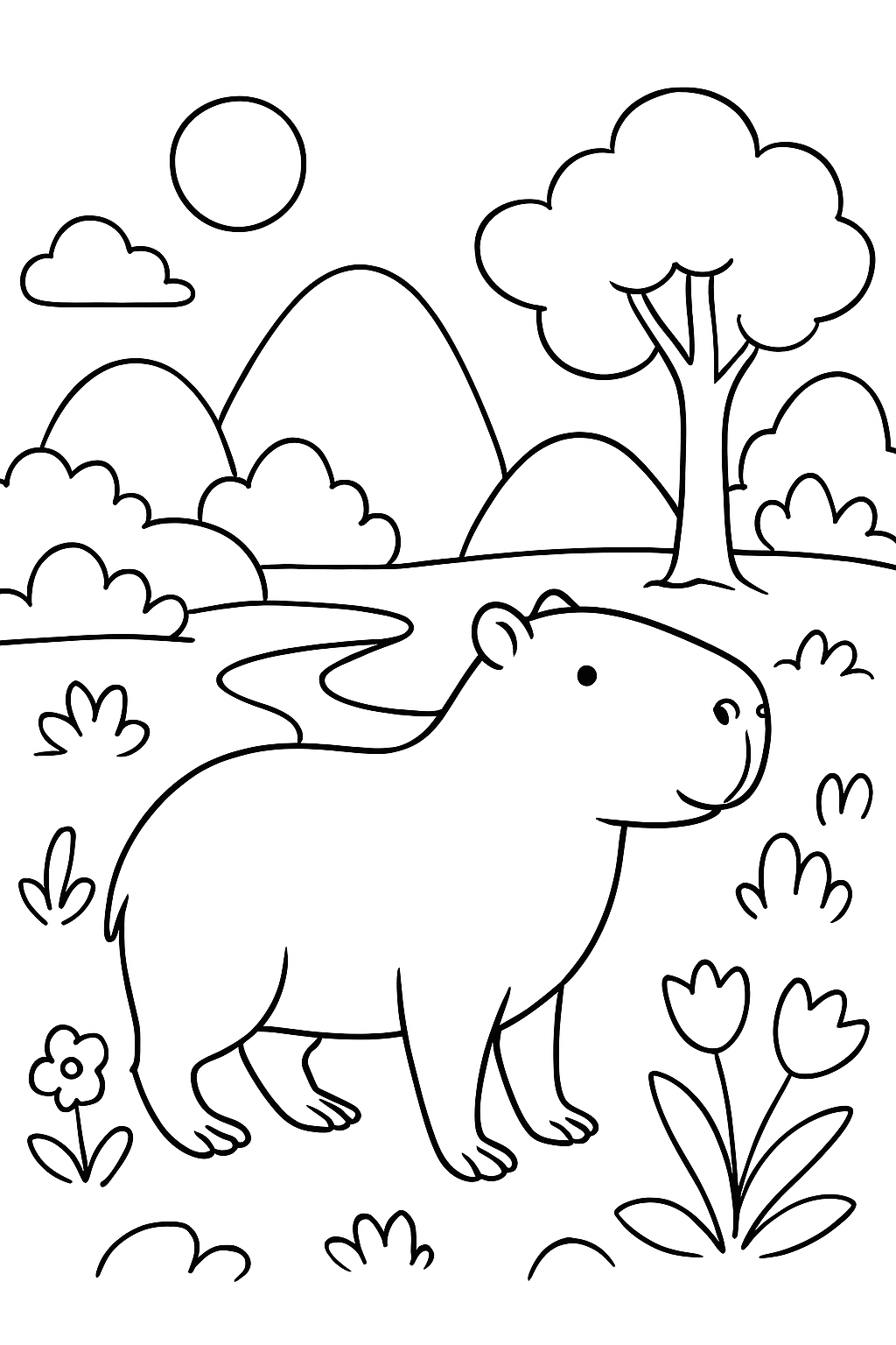 Capivara para colorir 10