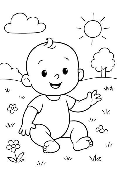 Bebê para colorir 08