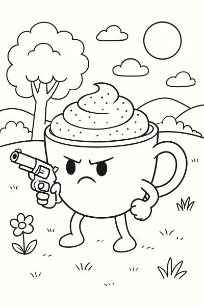 Capuccino Assassino para colorir 08