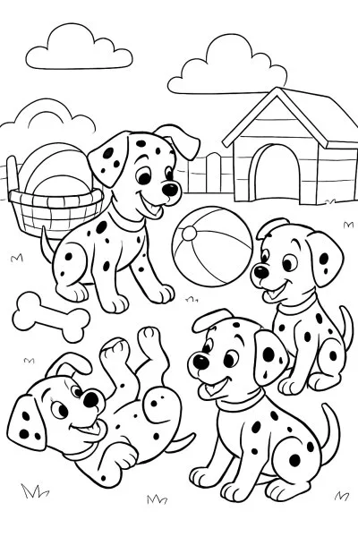 101 Dálmatas para colorir 07