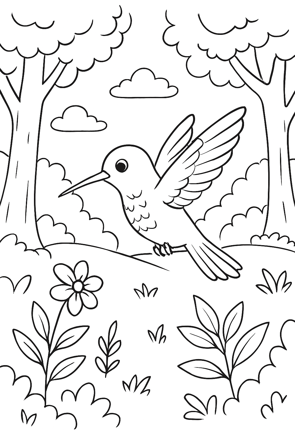 Beija-flor para colorir 02