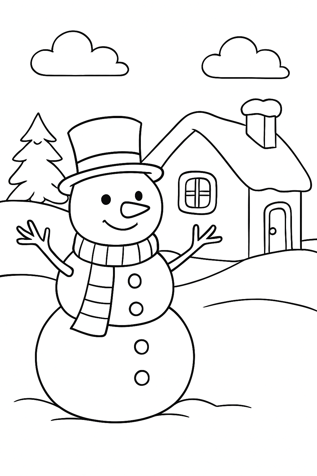 Bonecos de Neve para colorir 04