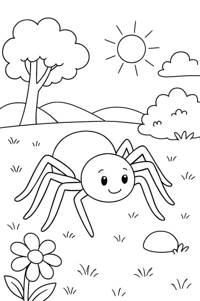 Aranhas para colorir 08