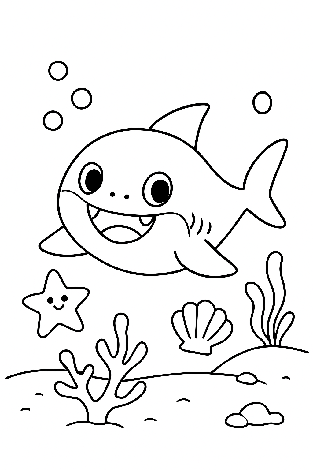 Baby Shark para colorir 07