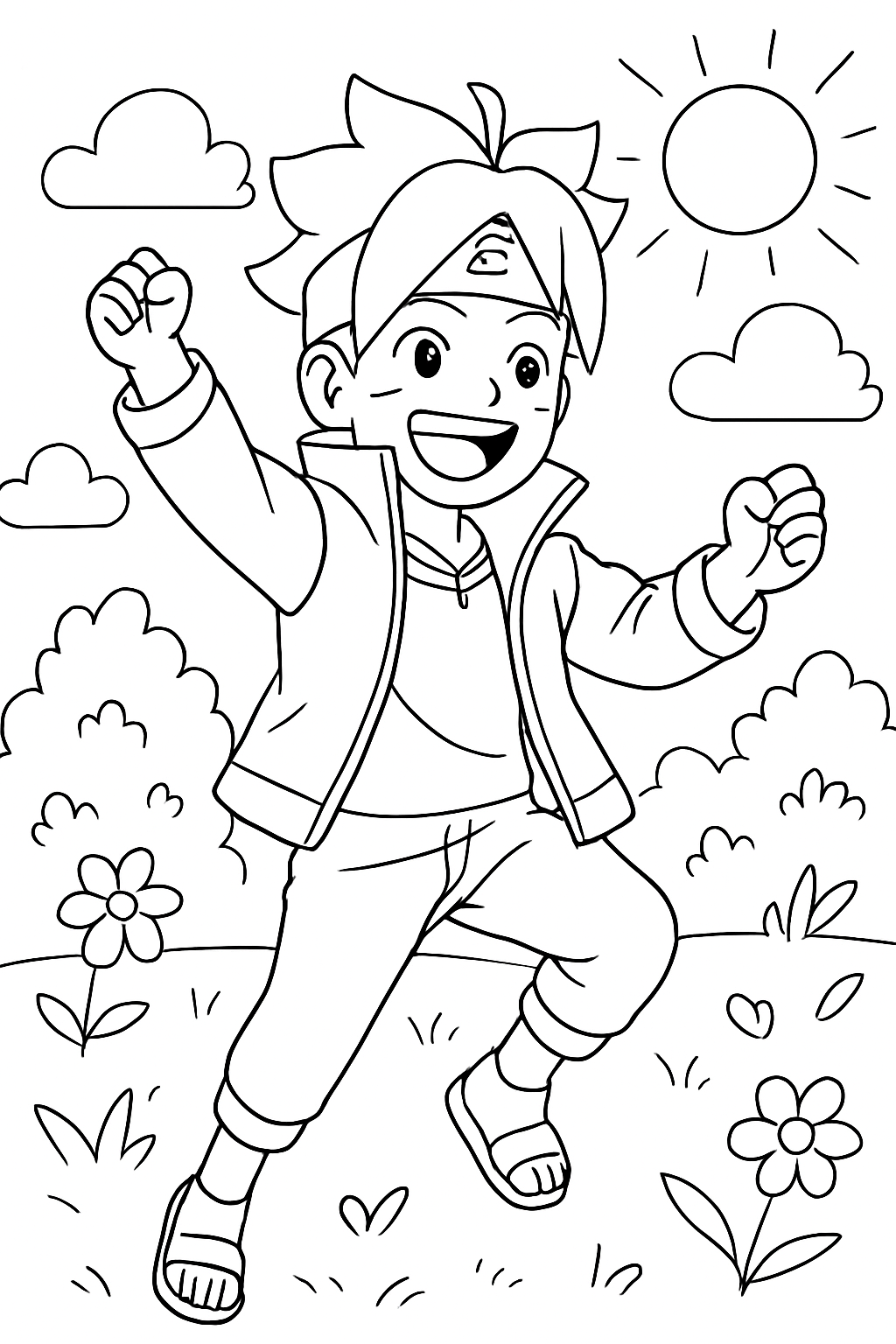 Boruto para colorir 09