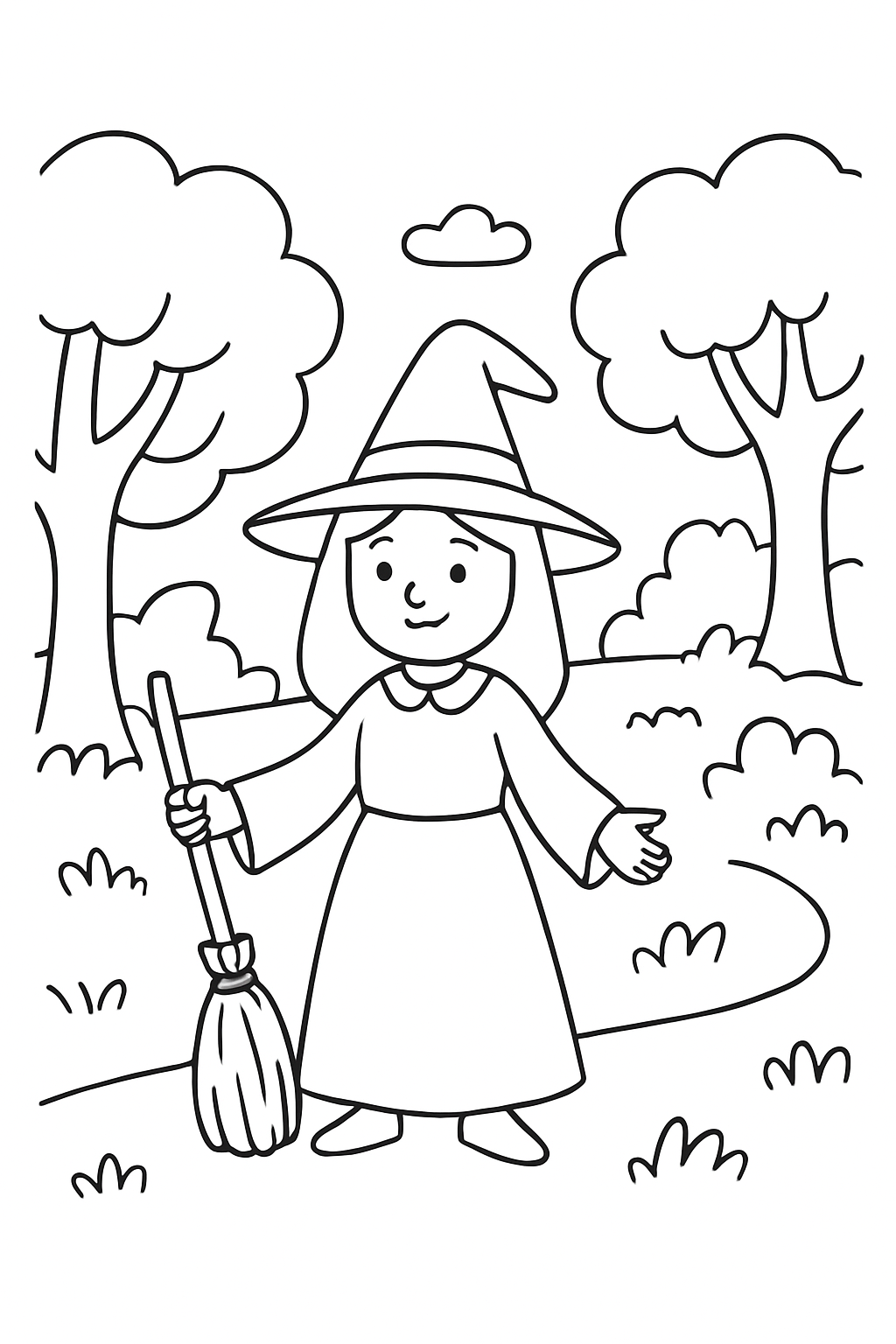 Bruxa para colorir 13