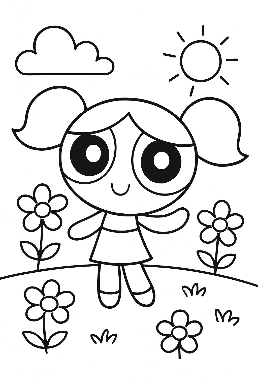 As Meninas Superpoderosas para colorir 01