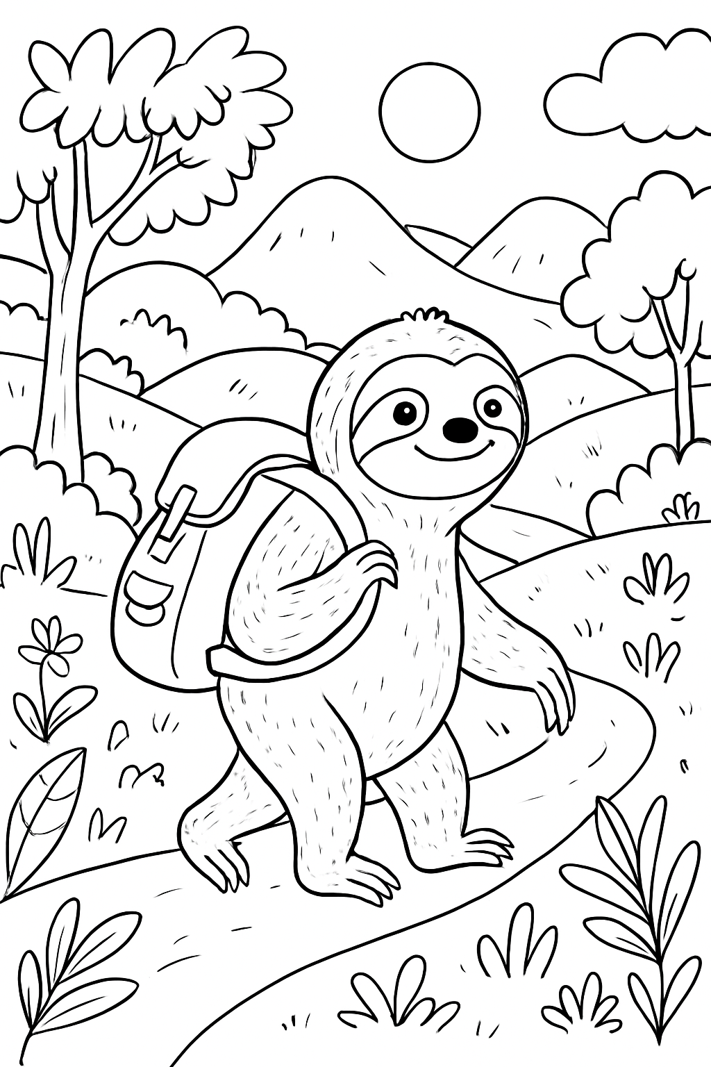 Bicho-Preguiça para colorir 06