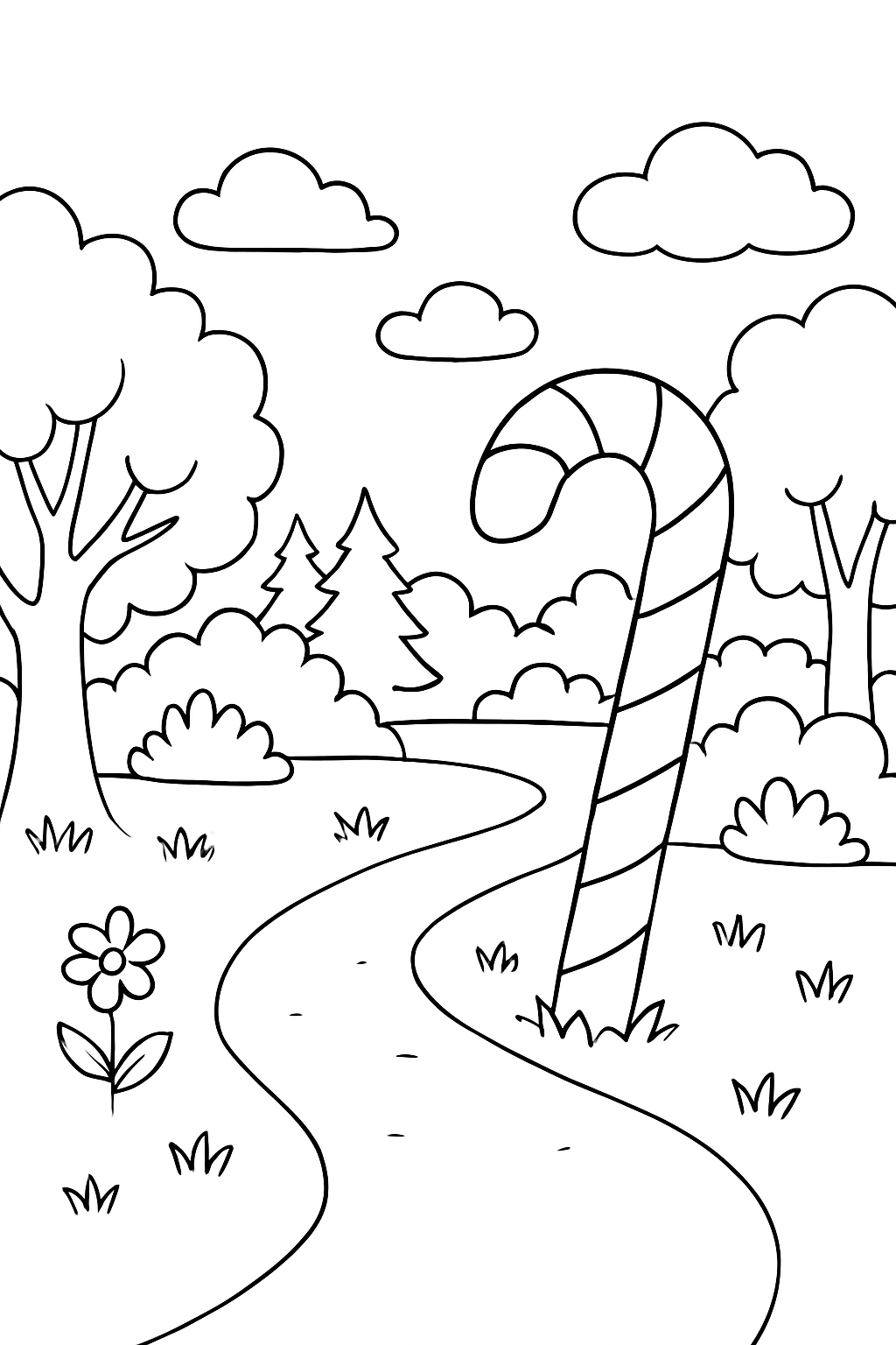 Bengala de Natal para colorir 13