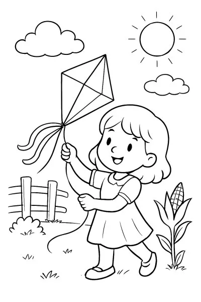 Balão Junino para colorir 11