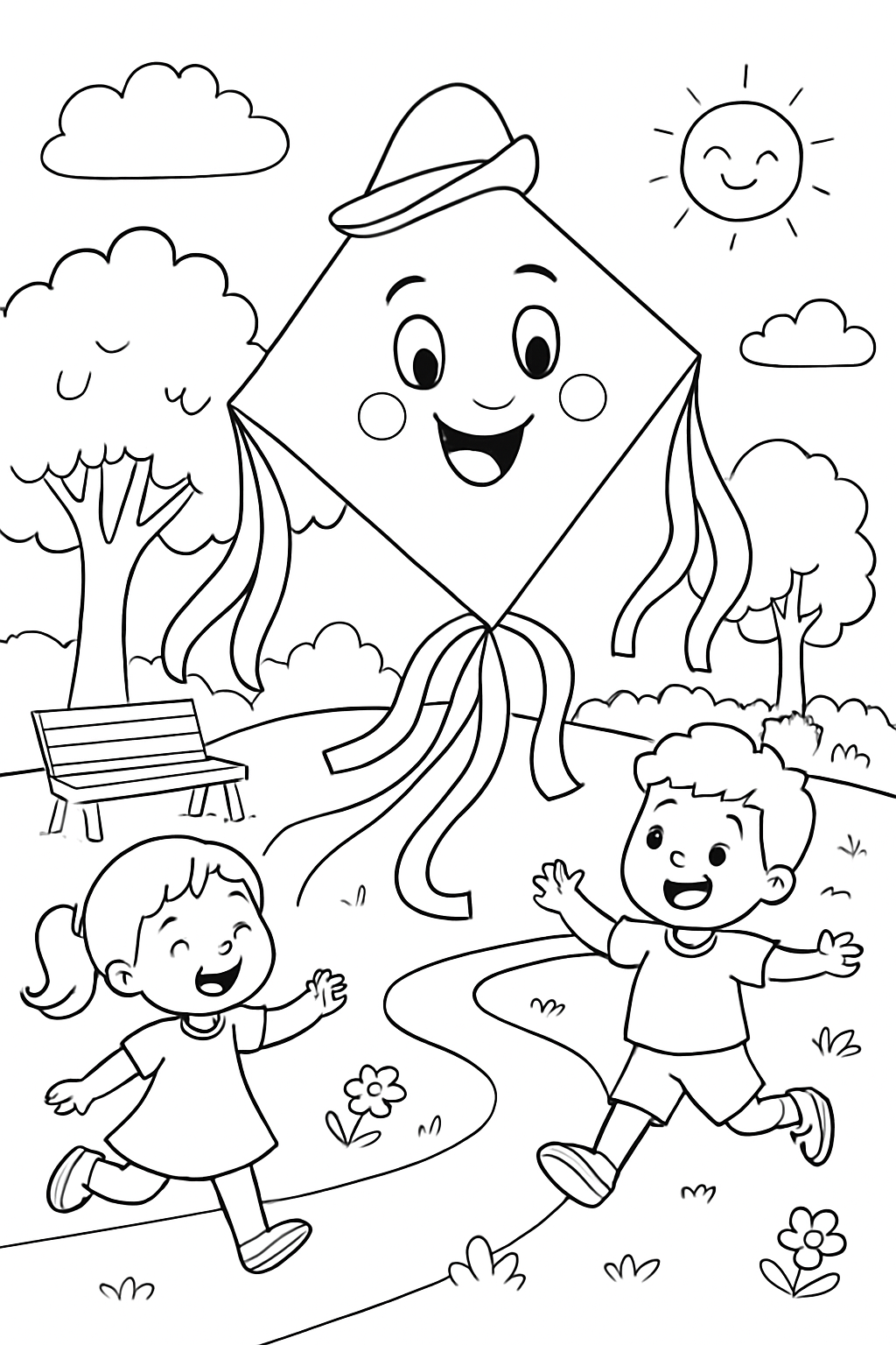 Balão Junino para colorir 03