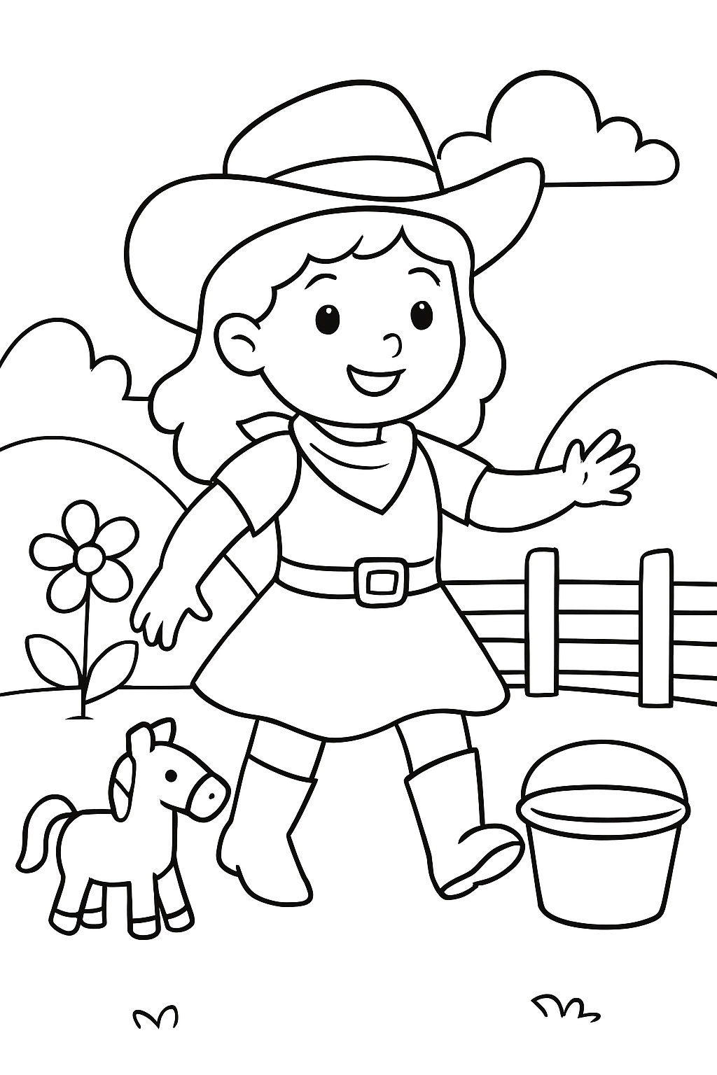 Boiadeirinha para colorir 07