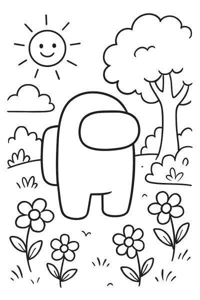Among Us para colorir 12