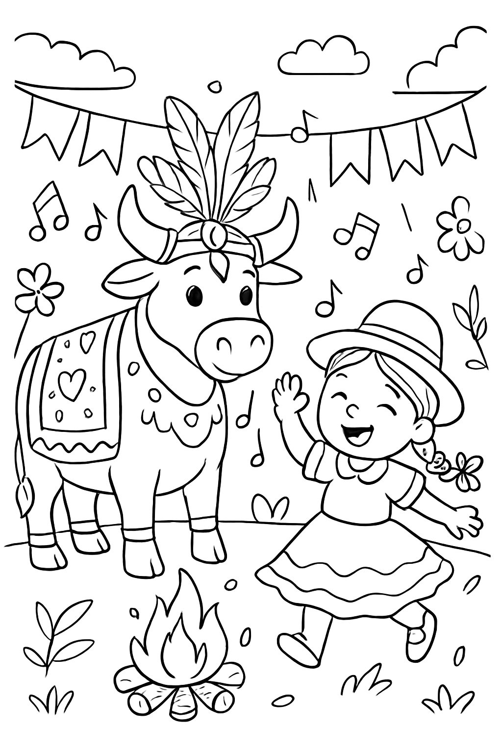 Bumba Meu Boi para colorir 09