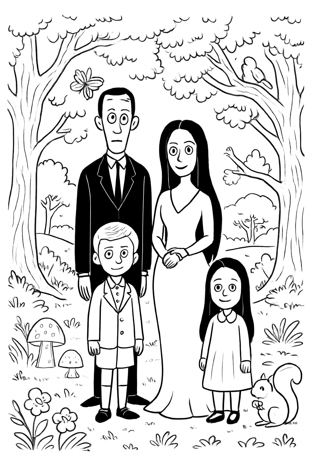 A Família Addams para colorir 13