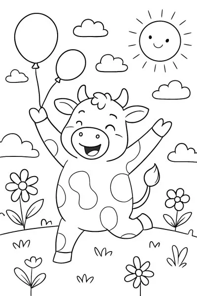 Boi para colorir 09