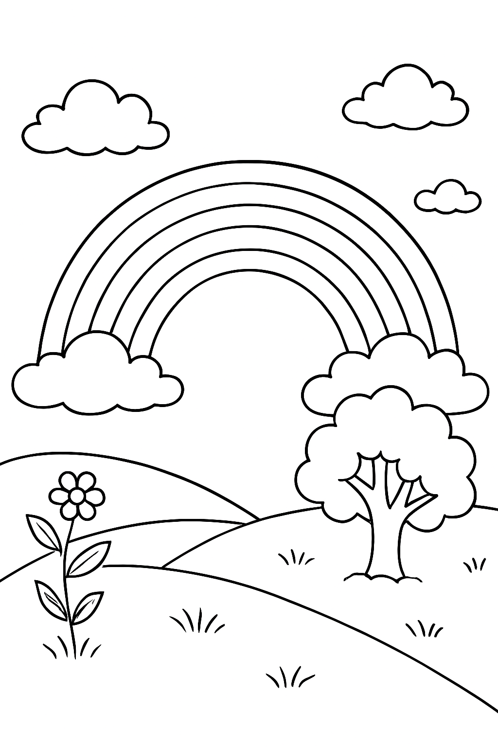 Arco-íris para colorir 08