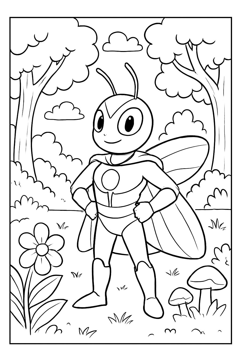 Besouro Azul para colorir 02
