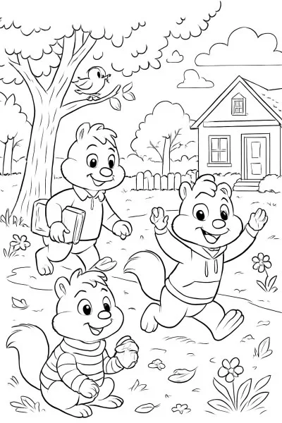 Alvin e os Esquilos para colorir 11