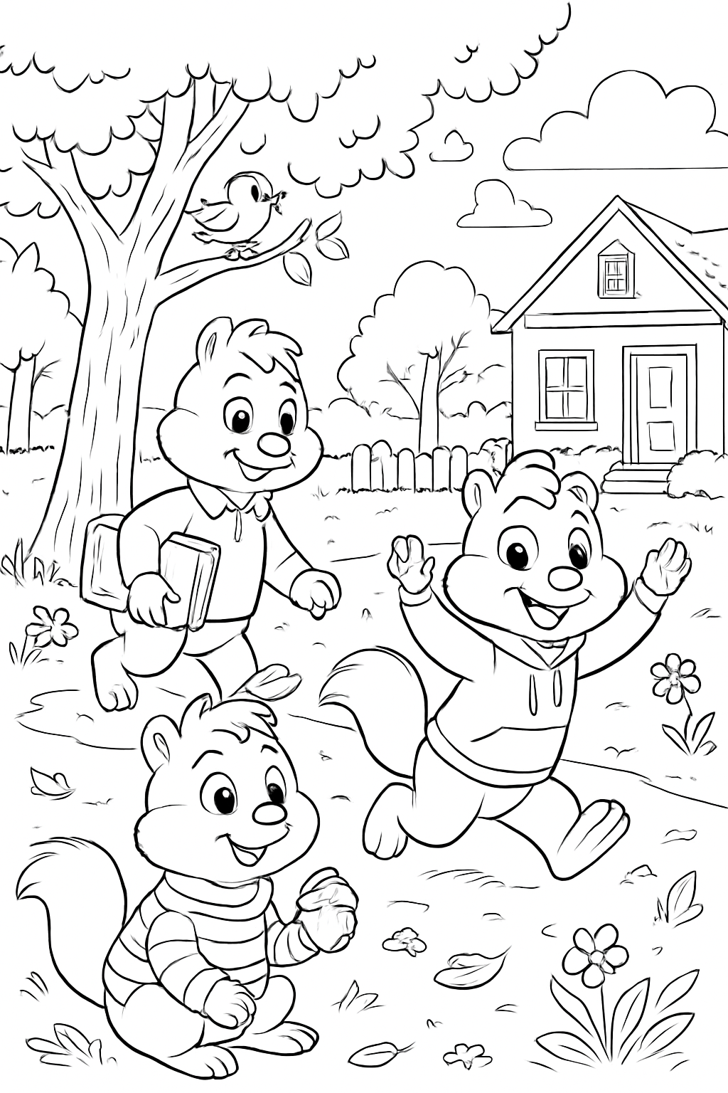 Alvin e os Esquilos para colorir 11