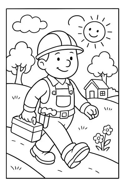 Bob, o Construtor para colorir 11