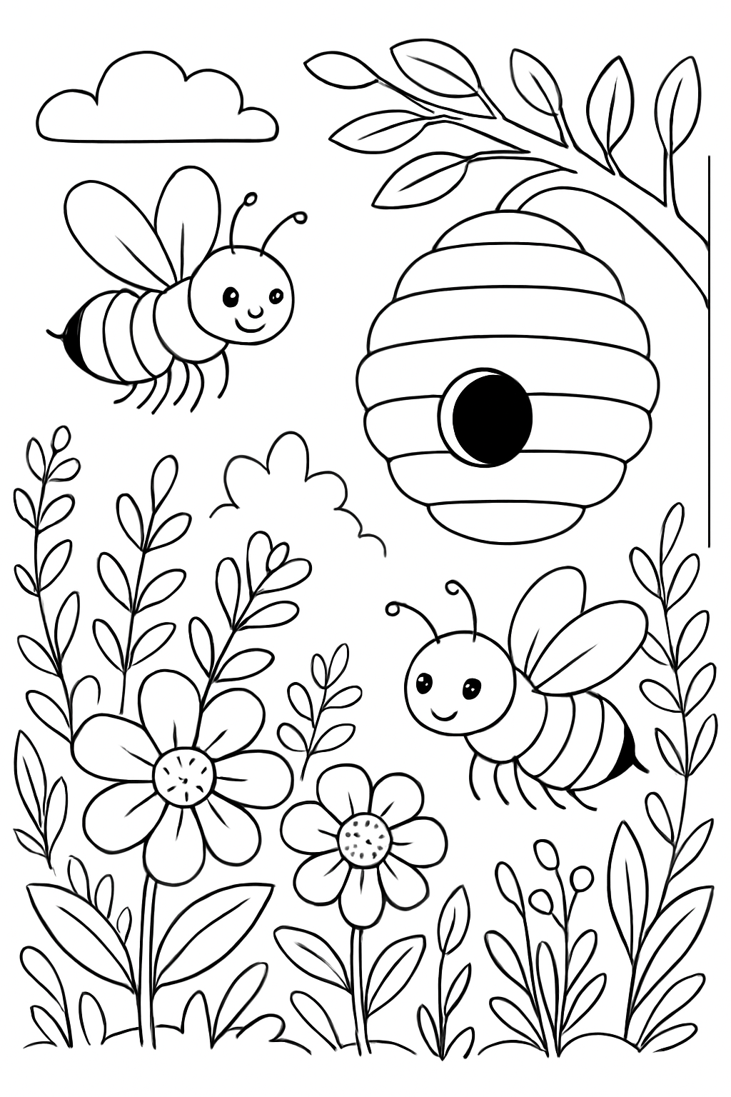 Abelhas para colorir 15