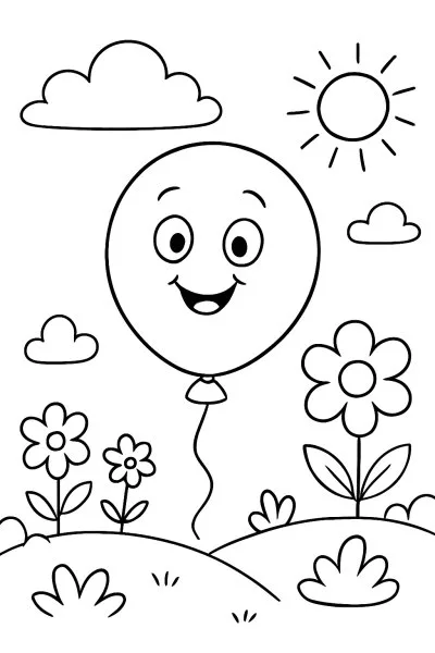 Balão para colorir 01