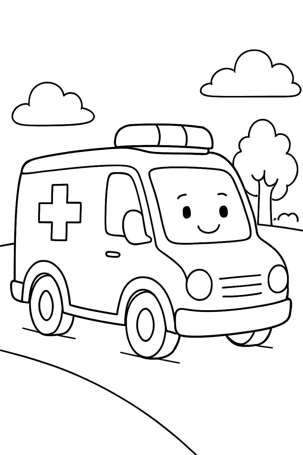 Ambulância para colorir 05