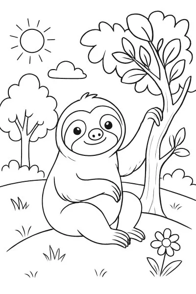Bicho-Preguiça para colorir 08