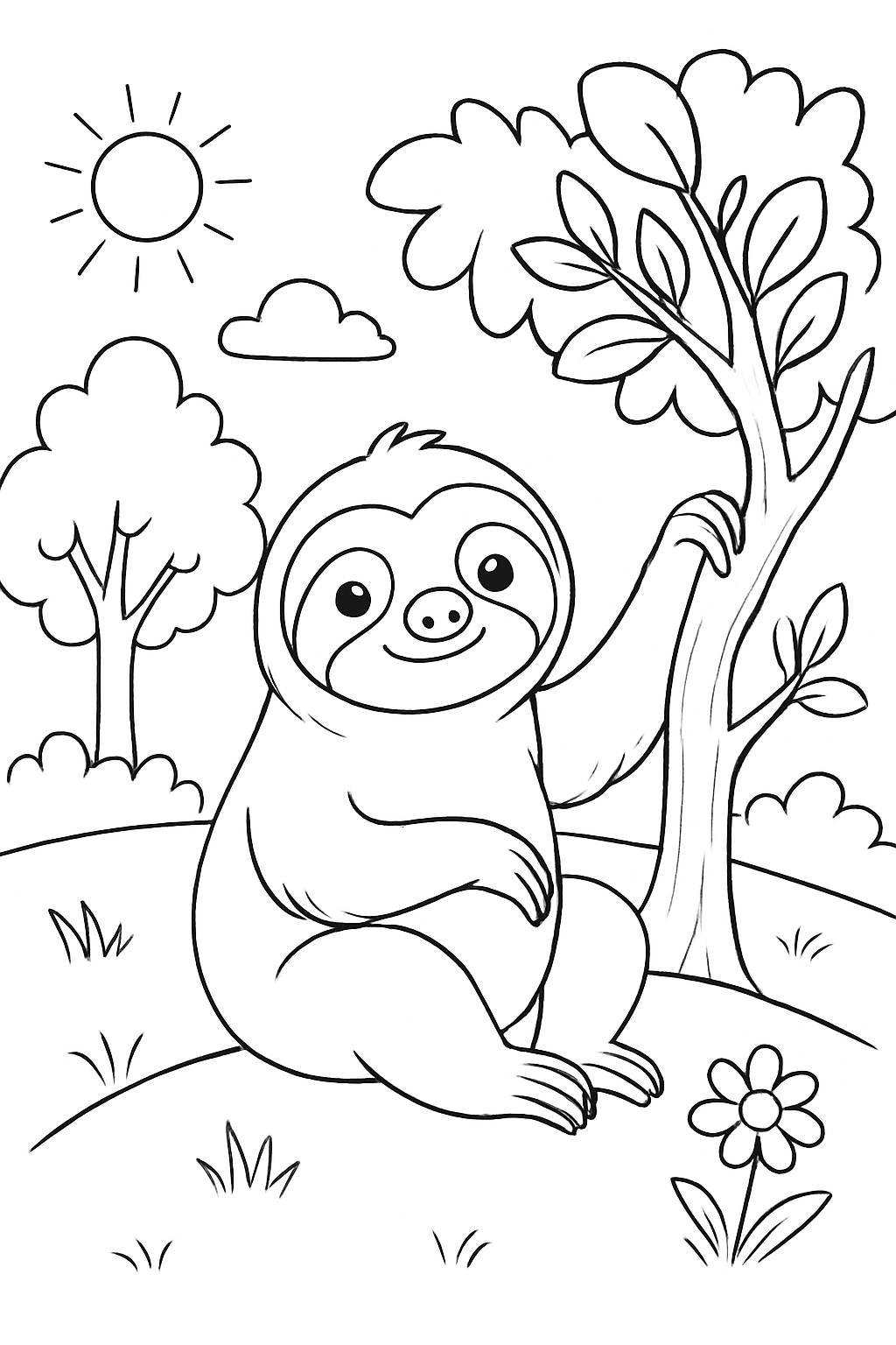 Bicho-Preguiça para colorir 08