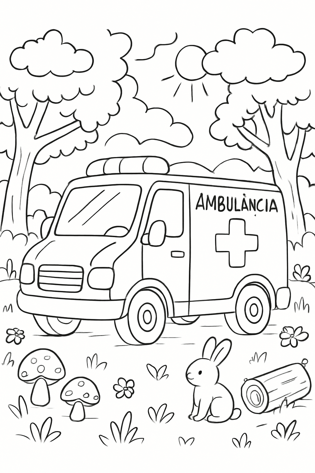 Ambulância para colorir 13