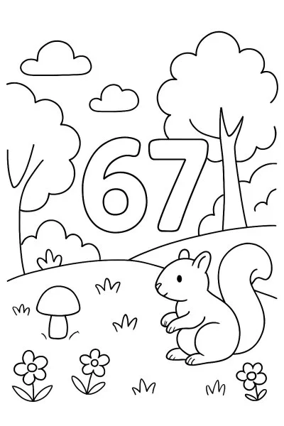 67 (Six Seven) para colorir 02