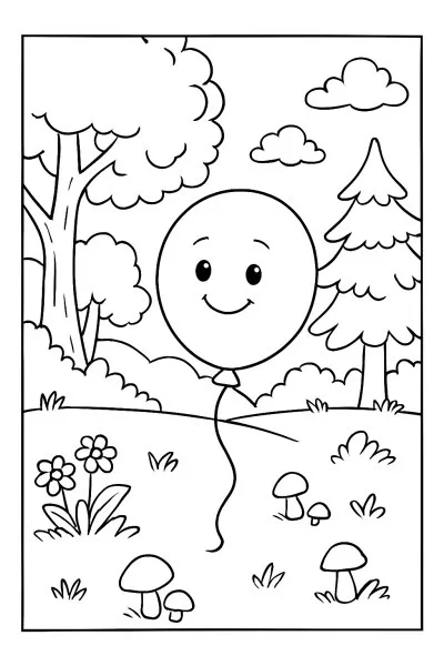 Balão para colorir 02