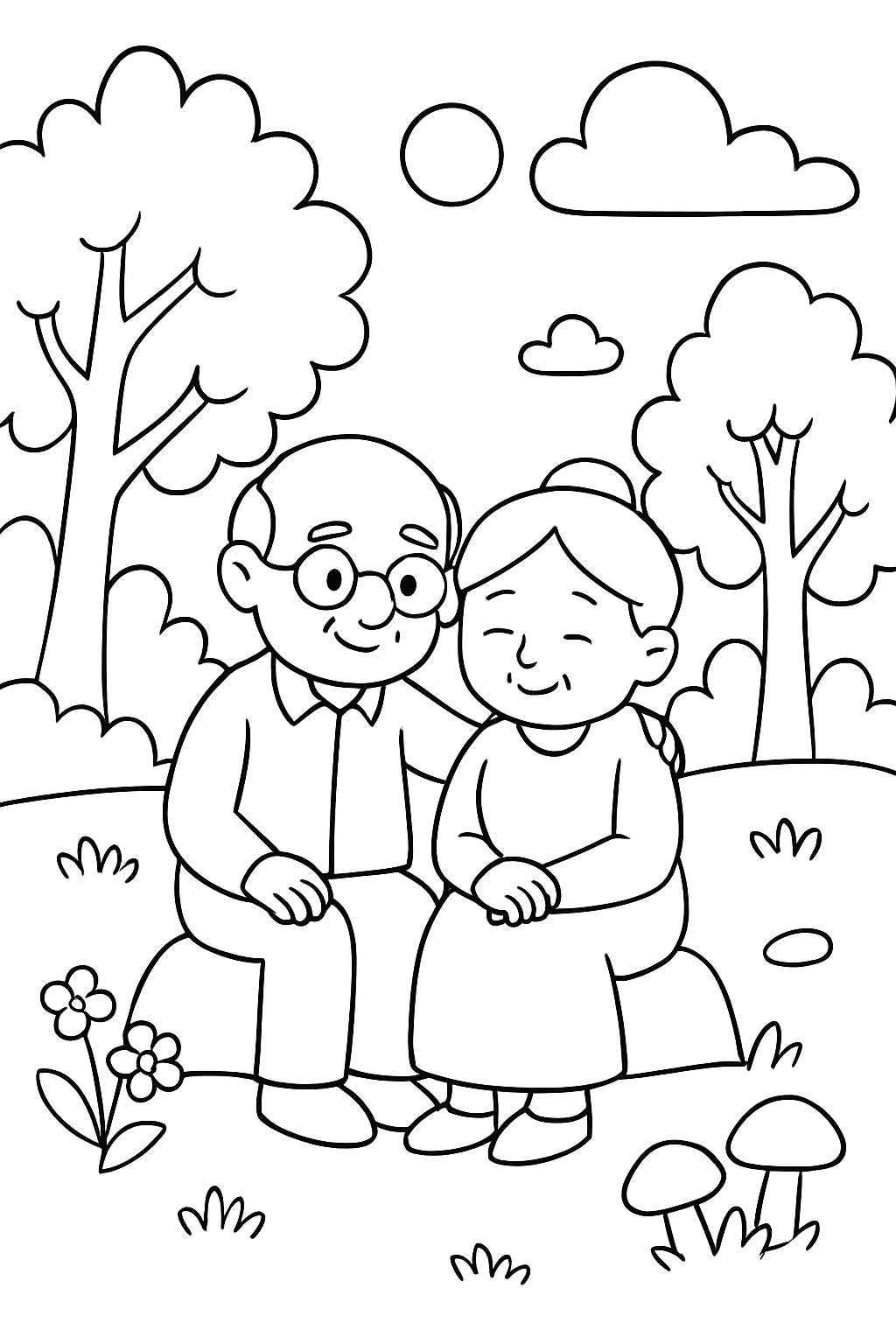 Avós para colorir 13