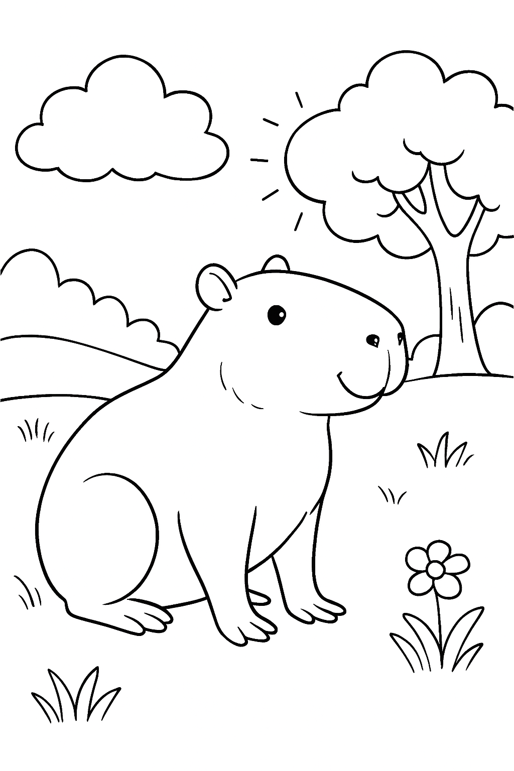 Capivara para colorir 08