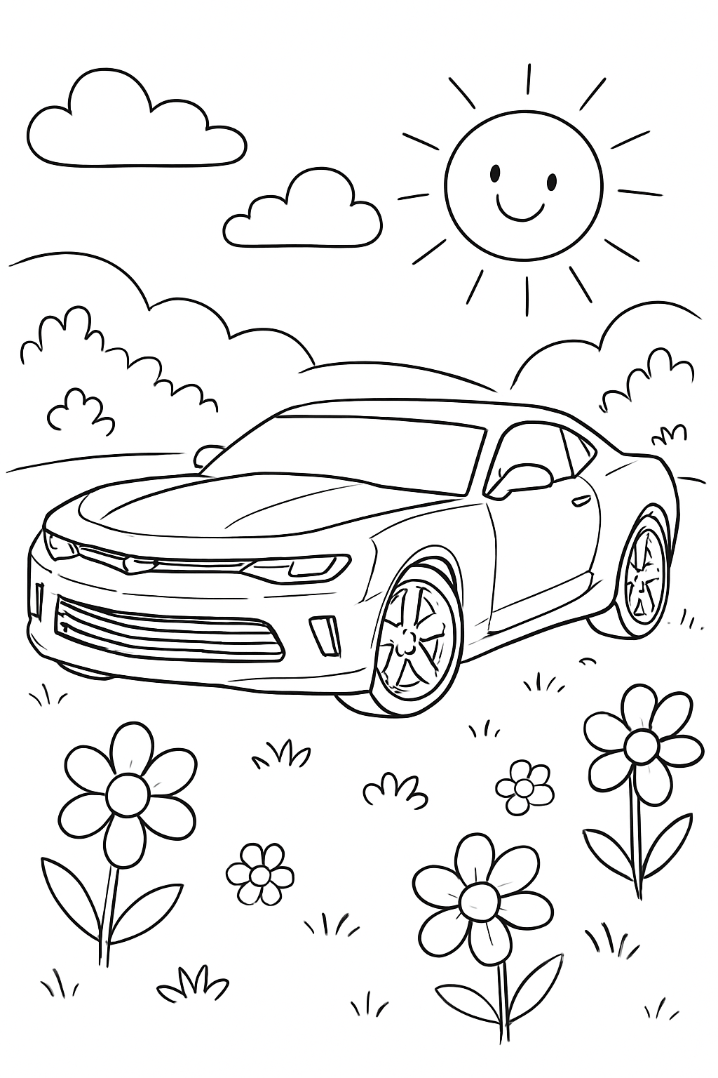 Camaro para colorir 12