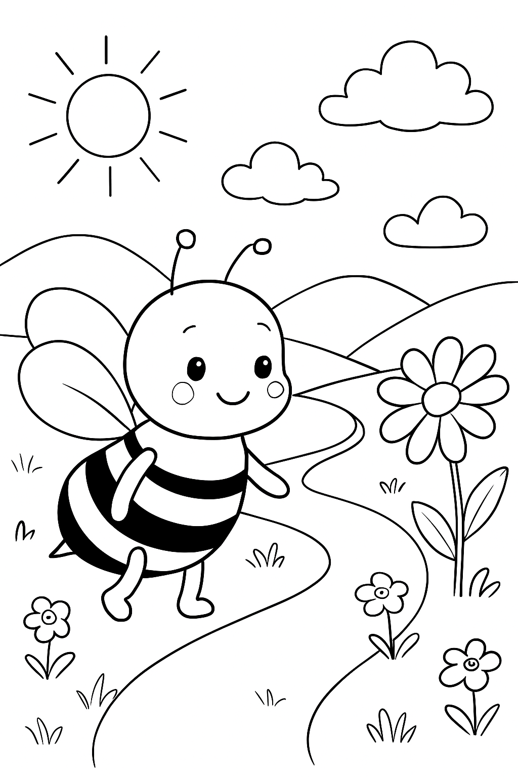 Abelhas para colorir 06