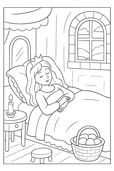 Bela Adormecida para colorir 15