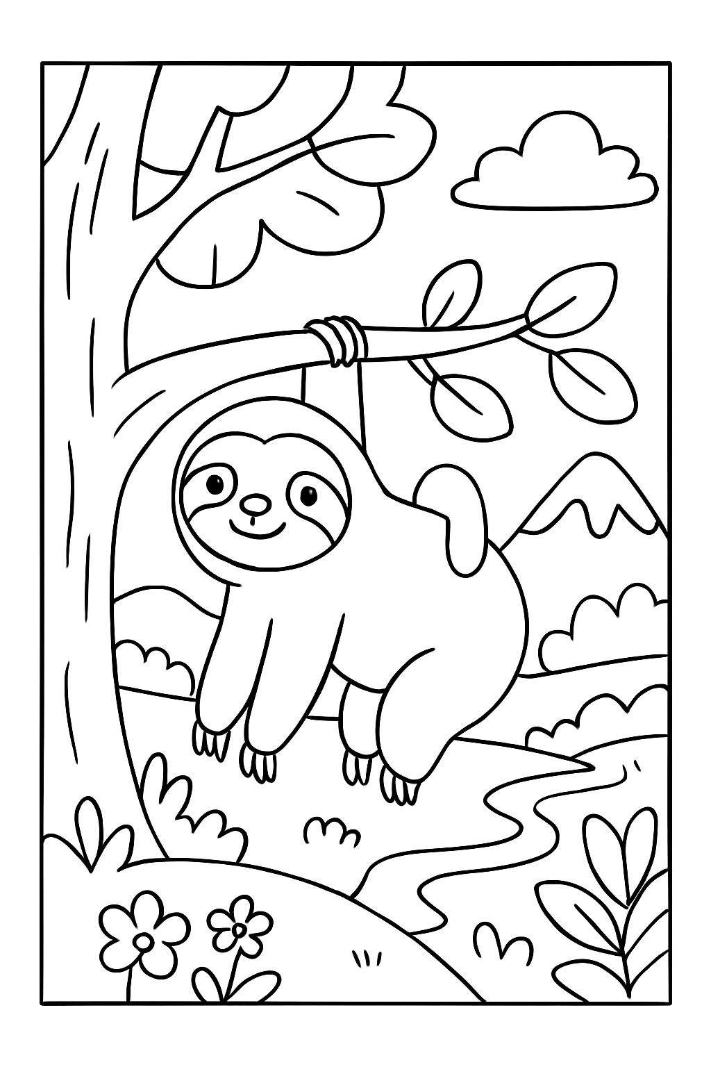 Bicho-Preguiça para colorir 10