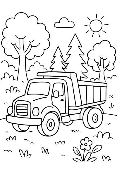 Caminhões para colorir 13