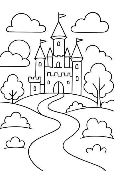Castelos para colorir 10