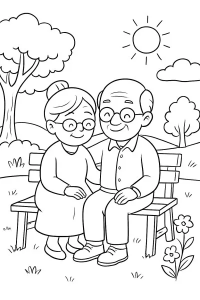 Avós para colorir 08