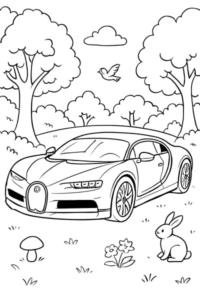 Bugatti para colorir 02