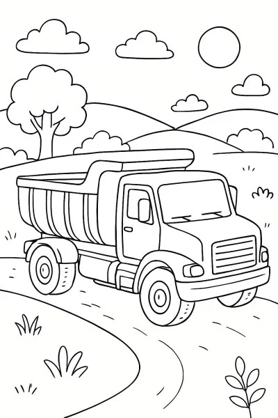Caminhões para colorir 08