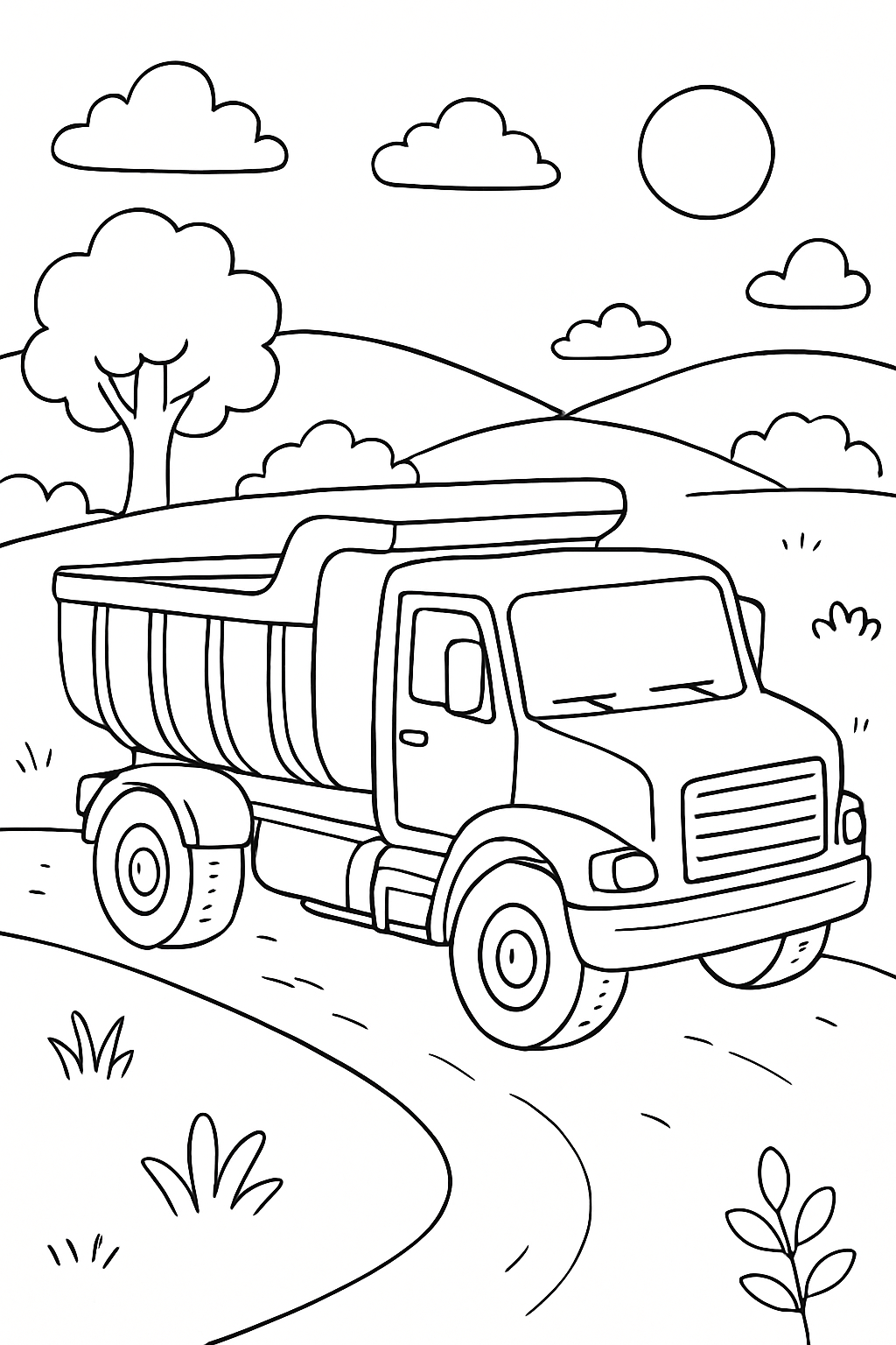 Caminhões para colorir 08