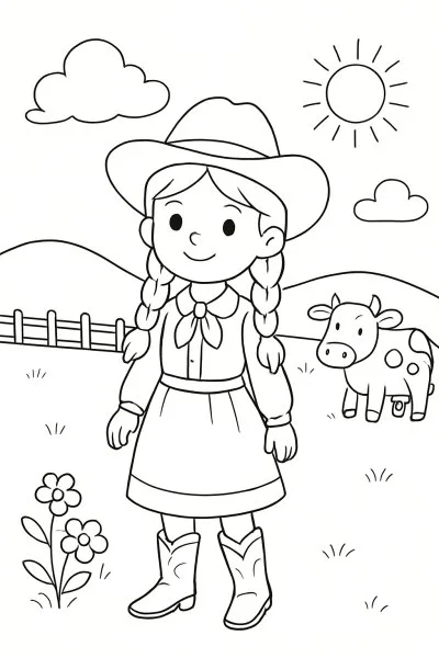 Boiadeirinha para colorir 08