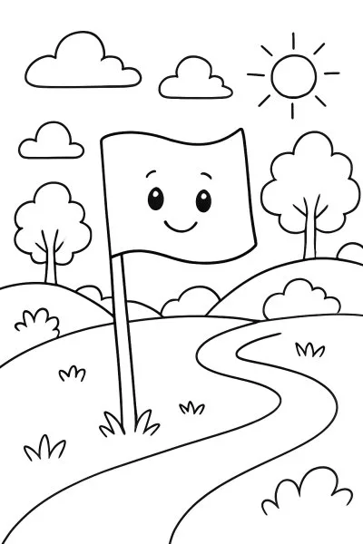 Bandeirinha para colorir 10